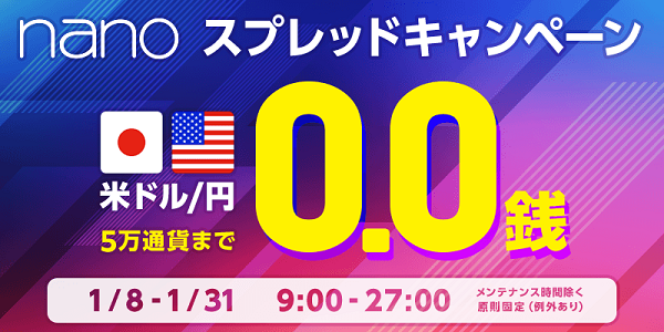 パートナーズFXnano人気の「米ドル/円」第1バンドにおいて1回あたりの最大取引数量を5万通貨へ大幅拡大！